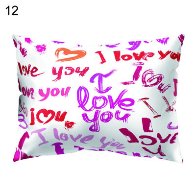 

Romantic Love Heart Pillow Cover Cushion Case Home Car Sofa Bedroom Hotel Decor
