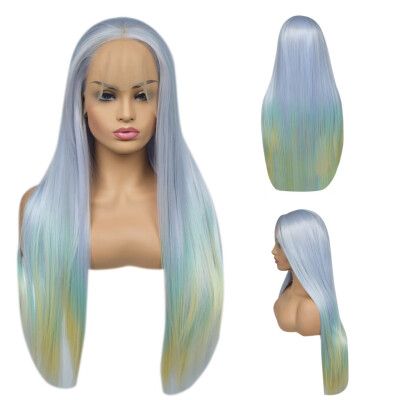 

〖Follure〗Gradient Straight Wig Lace Wigs Women Cosplay Party Long Hair Lace Front