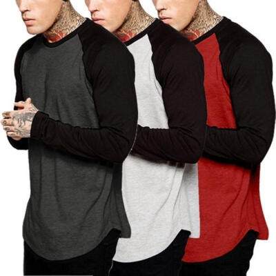 

Men´s Slim Fit O Neck Long Sleeve Muscle Tee Reglan T-shirt Casual Tops Blouse