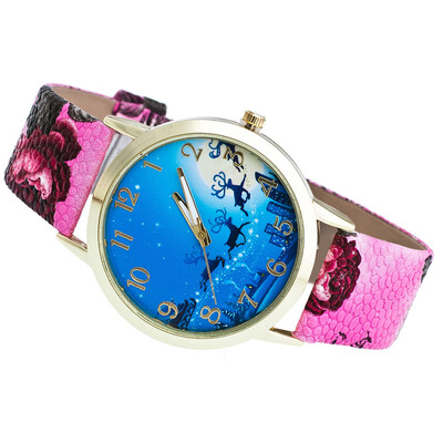 

2018 Christmas Eve Santa Claus Womens Watches Fashion Gift Simple WristeWatches Women Christmas Girls Ladies Quartz Clock &Ff