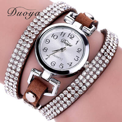 

Womens Watch Fashion Trends Korean Knitting Diamond Circle Womens Watch