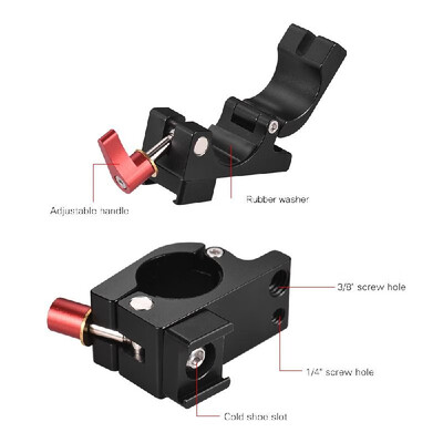 

Monitor Rod Clamp Holder Monitor Video Light Mount Stand Bracket with Cold Shoe Slot 14 38 Inch Screw Mounts for DJI Ronin-MRon
