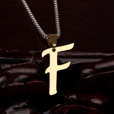 

A-Z 26 Letters Gold Colors Pendant Necklaces Women Choker Necklace Jewelry