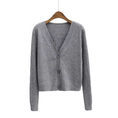 

EFINNY Fashion Button Knit Cardigan Sexy Retro V-neck Short Sweater Women Cardigan