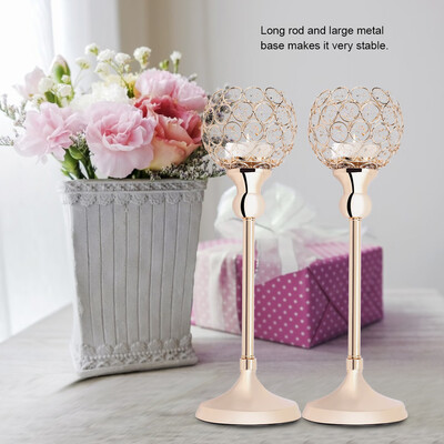 

Crystal Tea Light Candle Holders2PcsSet Crystal Hollow Tea Light Candle Holders Wedding Table Decor Gift