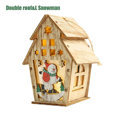 

Christmas Decoration DIY Luminous Cabin Snow House with Light