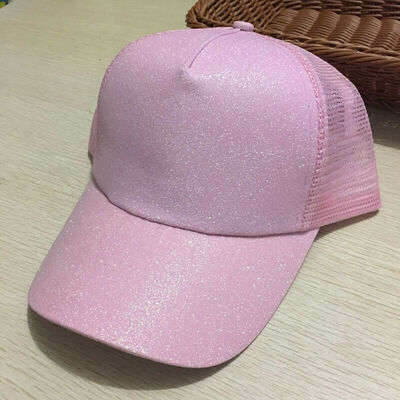 

Women Ponytail Baseball Cap Sequins Shiny Messy Bun Hat Sun Caps Summer
