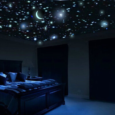 

〖Follure〗Luminous Carved Star And Moon Fluorescent Stickers Childrens Bedroom Stickers