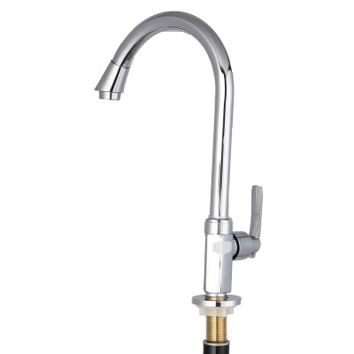 

360° Rotating Kitchen Sink Basin Tap Stainless Steel Spout One-handle Chrome Faucet