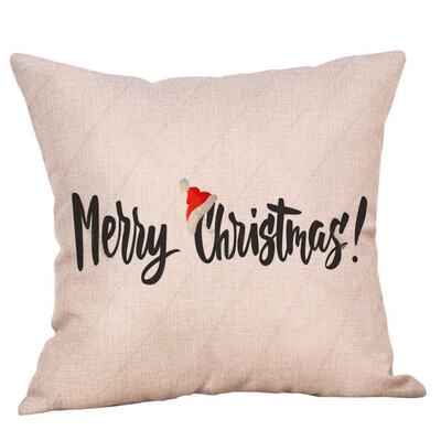 

Tailored Christmas Pillow Case Glitter Cotton Linen Sofa Throw Cushion Cover Home Decor