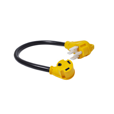 

Marine RV Electrical Converter Cord Cable 50 Amp Male to 30 Amp Female 125V Boat Adapter Cable