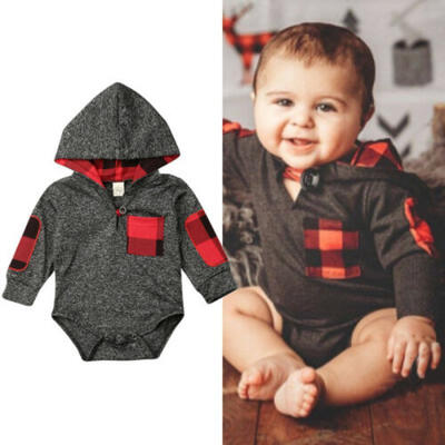 

Cute Newborn Baby Boy Long Sleeve Clothes Hooded Romper Jumpsuit Outfit Playsuit