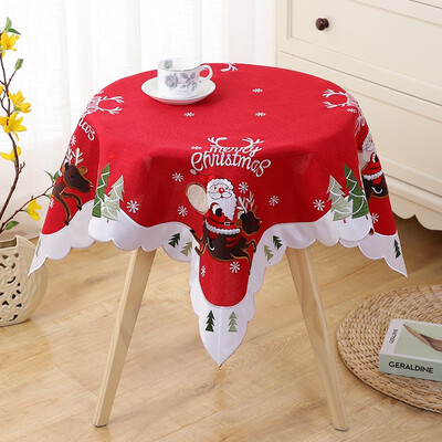 

HUA YURAN Christmas embroidered patch tablecloth 17644-17648
