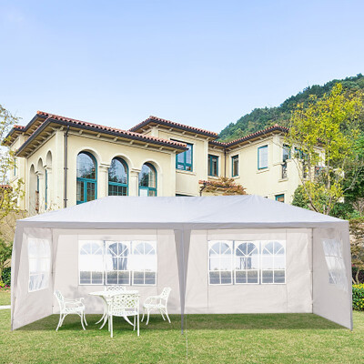 

10x20 Ft Party Tent Outdoor Heavy Duty Gazebo Wedding Canopy White