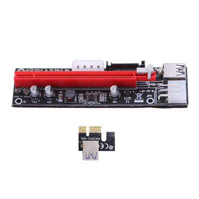 

PCI 1X to 16X Extender Riser Card 4Pin 6Pin 15Pin Power Wire for BTC Miner