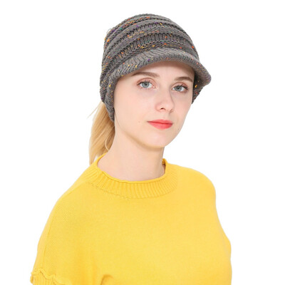 

Tailored Women Men Autumn Winter Beanie Hat Knitting Wool Baseball Cap Earmuffs Hat