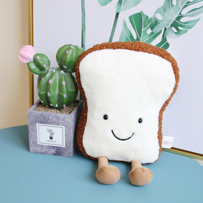 

Siaonvr Toast Bread Shape Pillow Soft Lumbar Back Cushion Plush Stuffed Toy