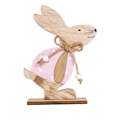 

Gobestart Easter Decorations Wooden Rabbit Shapes Ornaments Craft Gifts