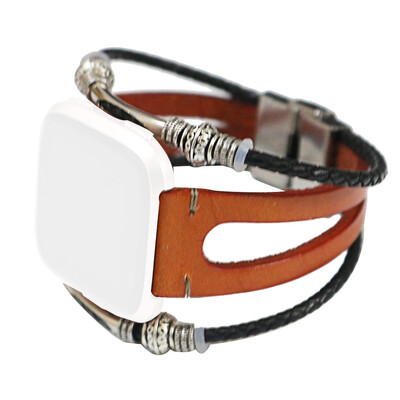 

〖Follure〗Replacement Leather Wristband Band Strap Bracelet For Fitbit VersaVersa Lite