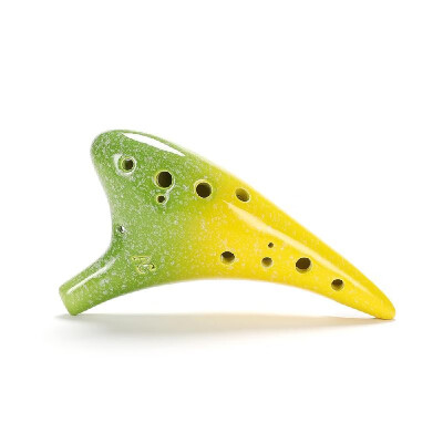 

12 Holes Ceramic Ocarina Alto C Starry Style Musical Instrument with Lanyard Music Score Protective Bag For Music Lover&Learne