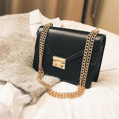 

Qiao Bani 2019 spring new Korean ins fashion street shoot trend chain flip bag shoulder diagonal female bag