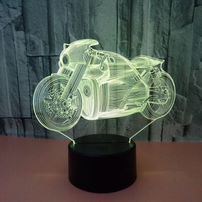 

Motorcycle 3D LED Night Lights Baby Bedroom Lamp 7 Colors Change USB Desk Table Lamp Decoration Night Light