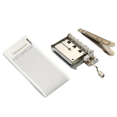 

Hand Crank Music Box Mechanical Musical Box wHole Puncher 3 Strips Tapes