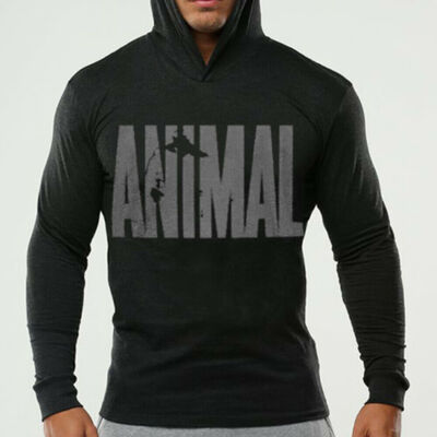 

Men Gym Thin Hoodie Long Sleeve Hoodies Sweatshirt Casual T-Shirt Fitness Tops