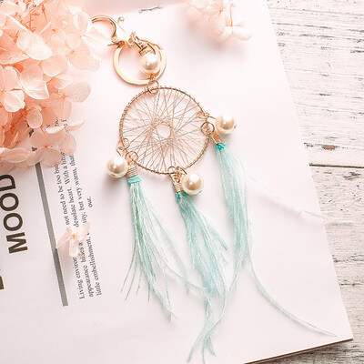 

Toponeto Wind Domain Alloy Small Fresh Metal Keychain D ream Catcher Key Chain Bag Pendant