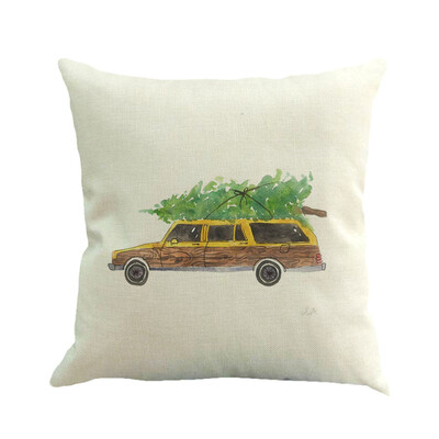 

〖Follure〗Christmas Cotton Linen Sofa Car Home Waist Cushion Cover Throw Pillow Case A