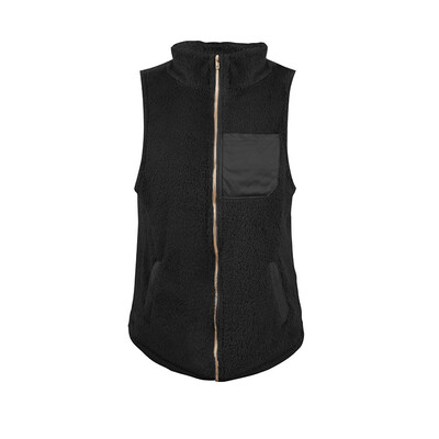 

Women Winter Warm Vest Stylish Personality Lapel Coat Wild Pocket Solid Color Zipper Vest 2019 Female Plus Velet Vest