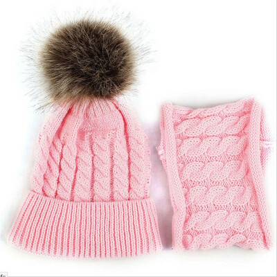 

Toddler Kids Girl&Boy Baby Infant Winter Crochet Knit Hat Beanie Cap Scarf Set