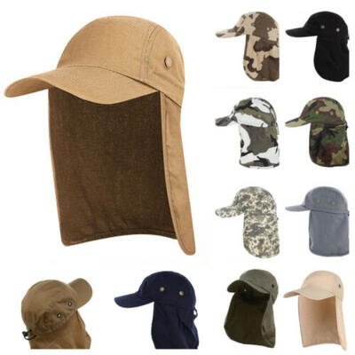 

Unisex Fishing Cap with Ear Neck Cover Flap Travel Outdoor Camping Sun Visor Hat