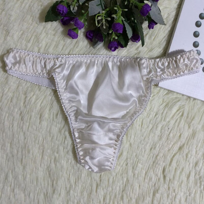 

Womens Elastic Lingerie Triangle Silk Thongs Knickers Bikini Underpants Panties
