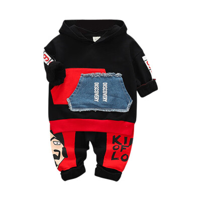 

Autumn Set Baby Boys Long Sleeve Letter Hoodie Sweatshirt TopsPants Trouser Costume Set