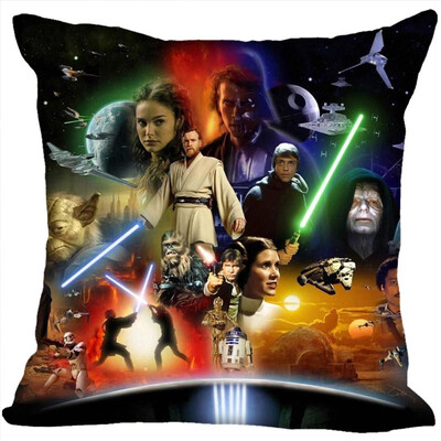 

Star Wars Pillow Cover Bedroom Home Office Decorative Pillowcase Square Zipper Pillow Cases Satin Fabric No Fade