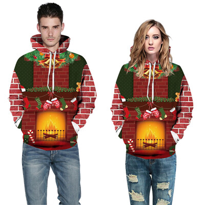 

Toponeto Women Me Christmas Fun Ugly 3D Print Long Sleeve Hoodie Coat Sport Casual Jacket