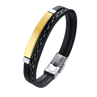 

PU Leather Bangles Customize Logo Letter Braided Hand Rope for Man Women Gifts Engraving Casual Personalized Leather Bracelets