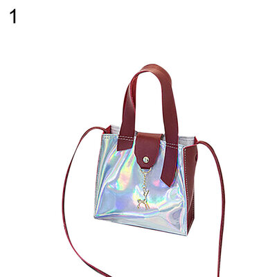 

Fashion Women Deer Pendant Holographic Laser Small Tote Shoulder Crossbody Bag