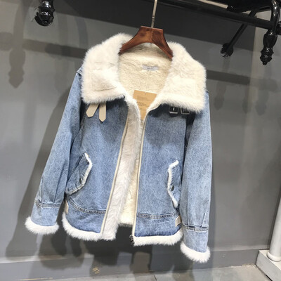 

Toponeto Fashion Women Winter Autume Cotton Thick Denim Jacket Windbreaker Coat Outwear