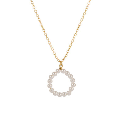 

New Fashion A-Z 26 Letter Necklace Alphabet Pendant Jewelry Statement Elegant Pearl Gold Chain Long Necklace