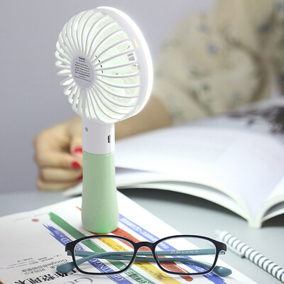 

Smart Tiger Photolight Fill Light Portable Handheld Mini Mini Rechargeable USB Fan with LED Night Light Student Bedside Mute Small Fan Green