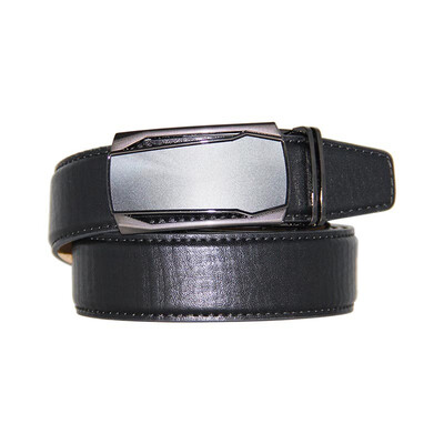 

BPSTAR Mens Automatic Buckle Genuine Leather Mens Ratchet Holeless Belt Business High Quality Mens Real Belt for Pants