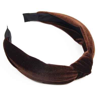 

Women Headband Tie Hairband Bow Knot Bross Tie Velvet Cloth Headwrap Hair Hoop