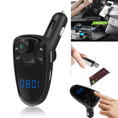 

〖Follure〗Bluetooth FM Transmitter FM MP3 Players Modulator Handsfree Dual USB Charger A27