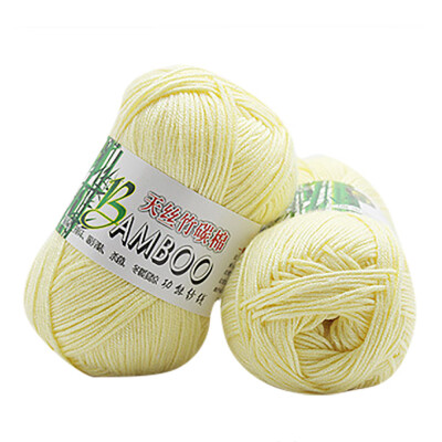 

Gobestart New 100 Bamboo Cotton Warm Soft Natural Knitting Crochet Knitwear Wool Yarn 50g