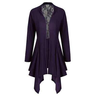 

Toponeto Womens Ladies Cardigan Solid Long Sleeve Lace Patchwork Coat Outerwear