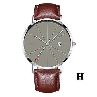 

〖Follure〗Simple And Unobtrusive Business Leather Strap Casual Mens Quartz Watch