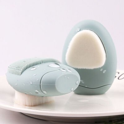 

Double Side Silicone Facial Cleanser Brush Portable Size Face Cleaning Vibration Massage Face Washing Product Skin Care Tool