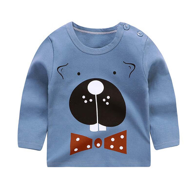 

baby girl Spring Autumn For 1-4 Years Children Tops Tees Cotton Cartoon Print Little Baby Kids Girls Long Sleeve T Shirts
